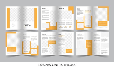 12 Page Interior Brochure Template Design