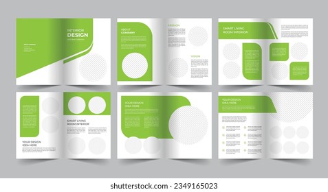 12 Page Interior Brochure Template Design