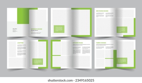 12 Page Interior Brochure Template Design