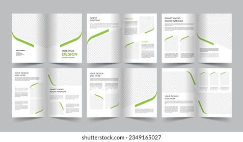 12 Page Interior Brochure Template Design