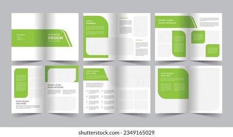 12 Page Interior Brochure Template Design