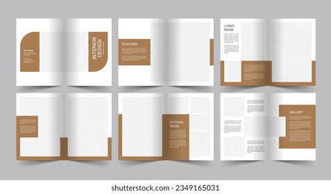 12 Page Interior Brochure Template Design