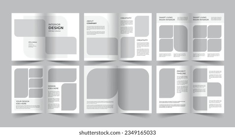 12 Page Interior Brochure Template Design