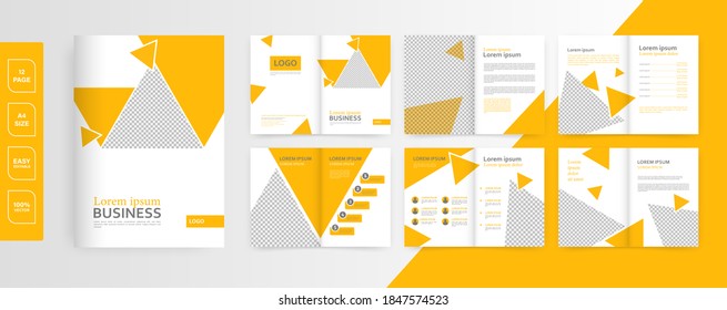 12 page minimal business brochure design template