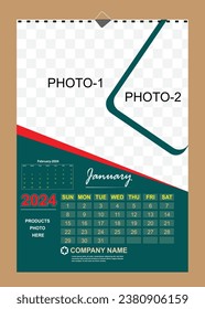 12 páginas para calendario de 12 meses con diseño vectorial. la semana comienza a partir del lunes y es para negocios corporativos o publicidad comercial.