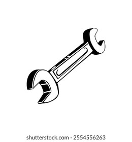 12 panel wrench vector in many color and texture