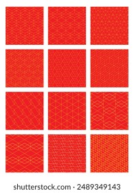 12 Pattern geometric designs bundle.