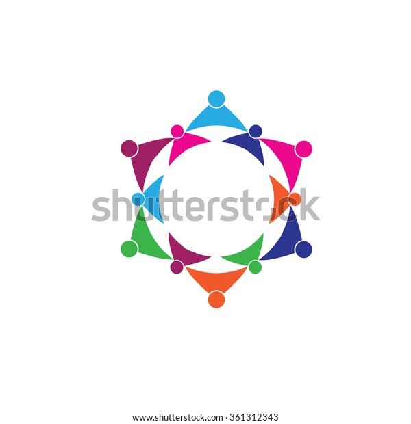 12 People Icon People Friends Logo Stock Vector Royalty Free