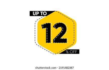 12 por ciento descuento ilustración vectorial, 12 por ciento fuera del vector de venta, 12 por ciento fuera de abstracto