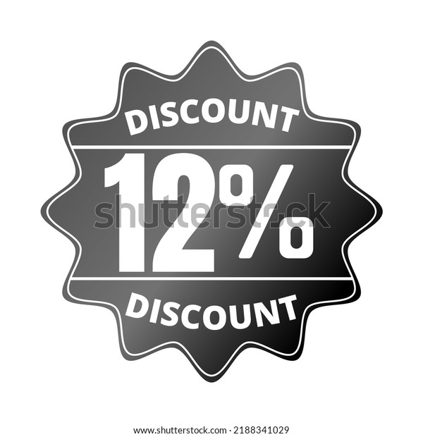12-percent-off-black-sticker-design-stock-vector-royalty-free