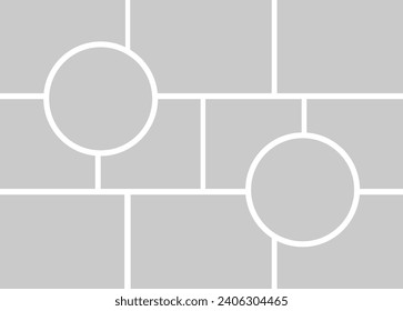 12 photo collage template. vector illustration, new collections