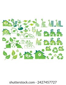 12 Renewable Energy And Environmental Protection Green Icons For Earth Day