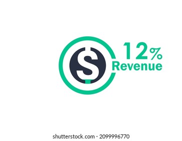 12% revenue design vector image
