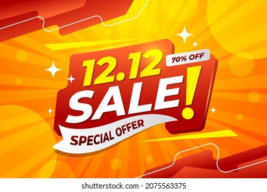 12 12 Sale Banner Promotion Template