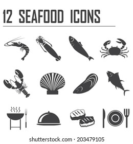 12 seafood icons