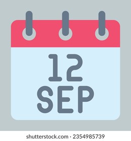 Calendario de vectores del 12 de septiembre. Calendario de vectores.
