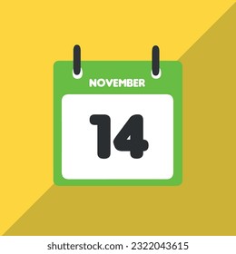 12 september vector icon calendar Date, day and month Vector illustration, colorful background.