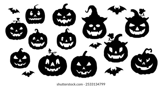 12 set of halloween pumpkins