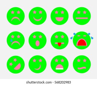 12 Sets of Smiley Face Icon