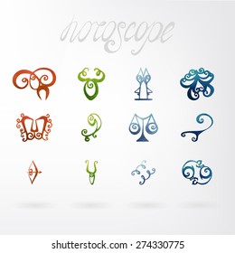 12 signs of the zodiac watercolor texture (character2)