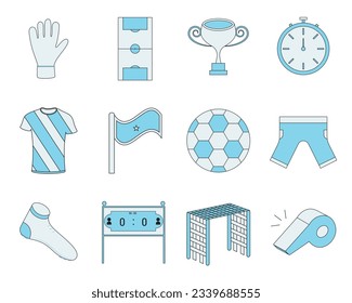 12 Soccer Icons Pack is a set of 12 high-quality, vector icons that depict different aspects of the sport of soccer. The icons are perfect for use on websites, apps, and in print.