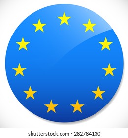 12 stars in circle for award, prize or certification concepts. (Official European Union flag with twelve stars)