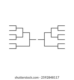 12 team Tournament bracket templates illustration