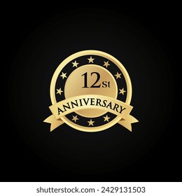 12. Jubiläums-Logo-Vorlage Illustration. geeignet für Sie