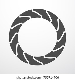 12 twelve parameter flat design concept components. Modern infographics vector illustration banner, business diagram brochure.