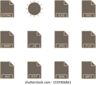 12 Universal icon sheet for your project. File formats.
   