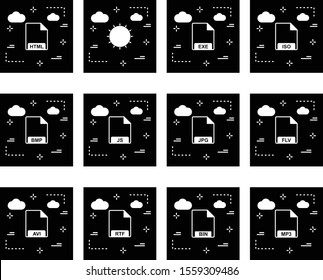 12 Universal icon sheet for your project. file formats.
   