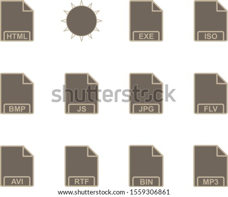 12 Universal icon sheet for your project. File formats.
   
