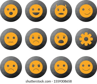 12 Universal icon for your project. emojis. 
   