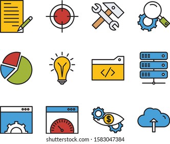 12 User interface Icon set for web and mobile applications
