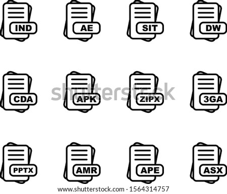 12 User interface Icon set File Format for web and mobile applications
