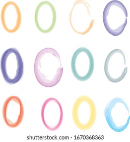 12 huevos de Pascua de colores muy simples, abstractos y minimalistas como patrones o decoraciones individuales para saludos de vacaciones