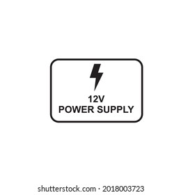 12 volt power supply icon vector illustration design template web