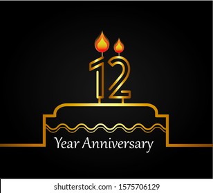 12 year anniversary design template