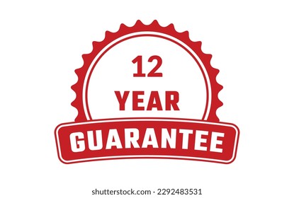 12 Year Guarantee Rubber Stamp