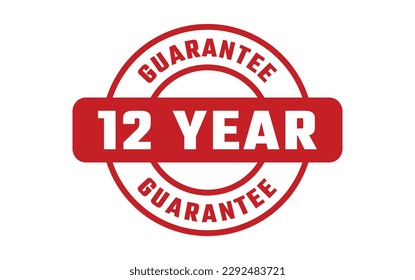 12 Year Guarantee Rubber Stamp