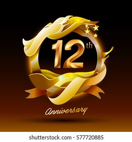 12 years anniversary celebration logo