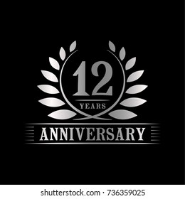 12 years anniversary logo template. 