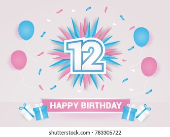6,478 Happy birthday 12 years Images, Stock Photos & Vectors | Shutterstock