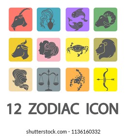 12 Zodiac icon set/horoscope icon