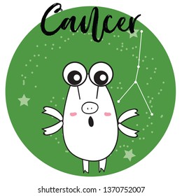 12 Zodiac symbol with cute pigs colorfull
