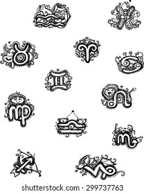 12 Zodiacs,design Vector illustration of icon art