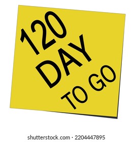 120 day to go label vector illustration