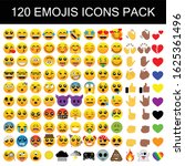 120 Emojis Pack Icons Pixel Perfect Set News