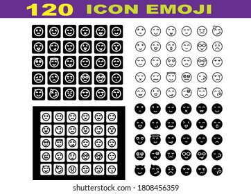 120 Icon Emoticon for any purposes website mobile app presentation