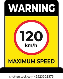 Verkehrsschild mit einer Höchstgeschwindigkeit von 120 km/h